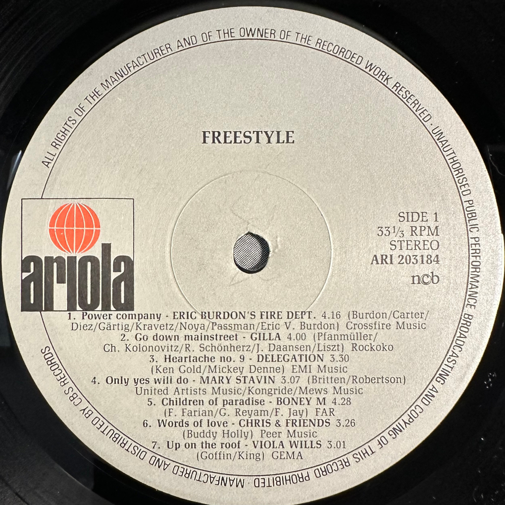 Сборник Free Style (Швеция 1980г.)