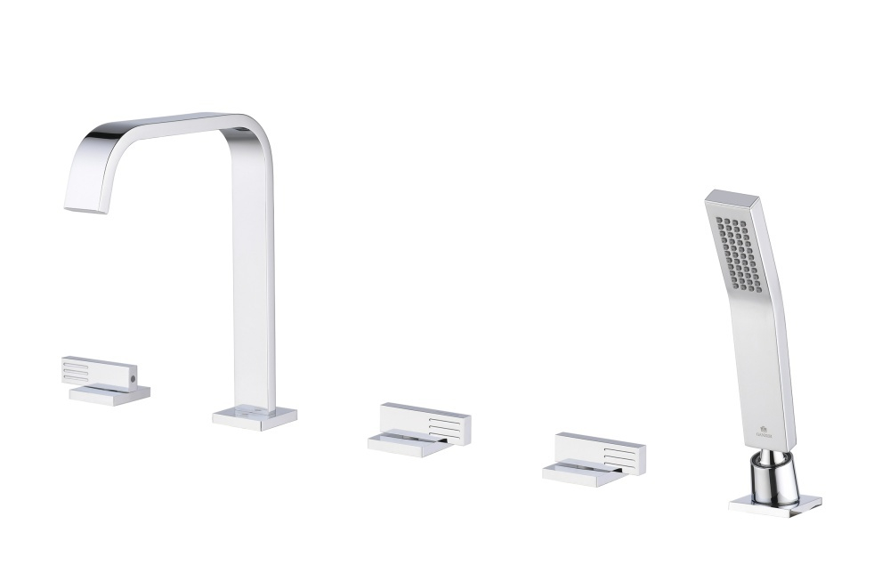 01133 Смеситель на борт ванны (5-отв,ХРОМ)  GANZER (10/1шт)