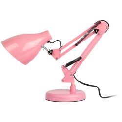 Настольный светильник ЭРА N-123-E27-40W-P Е27 с основанием розовый | Настольные светильники под лампу