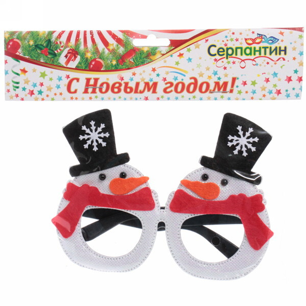 Очки карнавальные «Забавный снеговик»