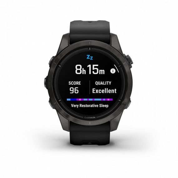 Garmin EPIX PRO Gen 2 Sapphire 42 мм — титан DLC, черный ремешок