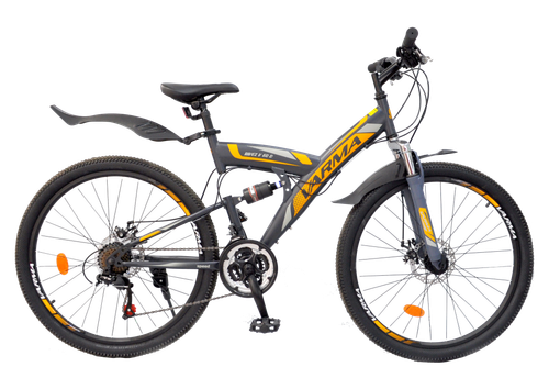 Велосипед 26" VARMA RIVEZ V60D 26" р.18 черно-оранж 2-хп/с,21ск.ст