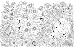 A Million Puppies Coloring Book