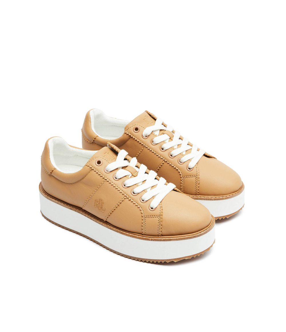 Кожаные кроссовки amelia LAUREN RALPH LAUREN - коричневый(802943023)