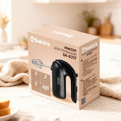 Миксер 200Вт 5 скоростей, SA-6317BK