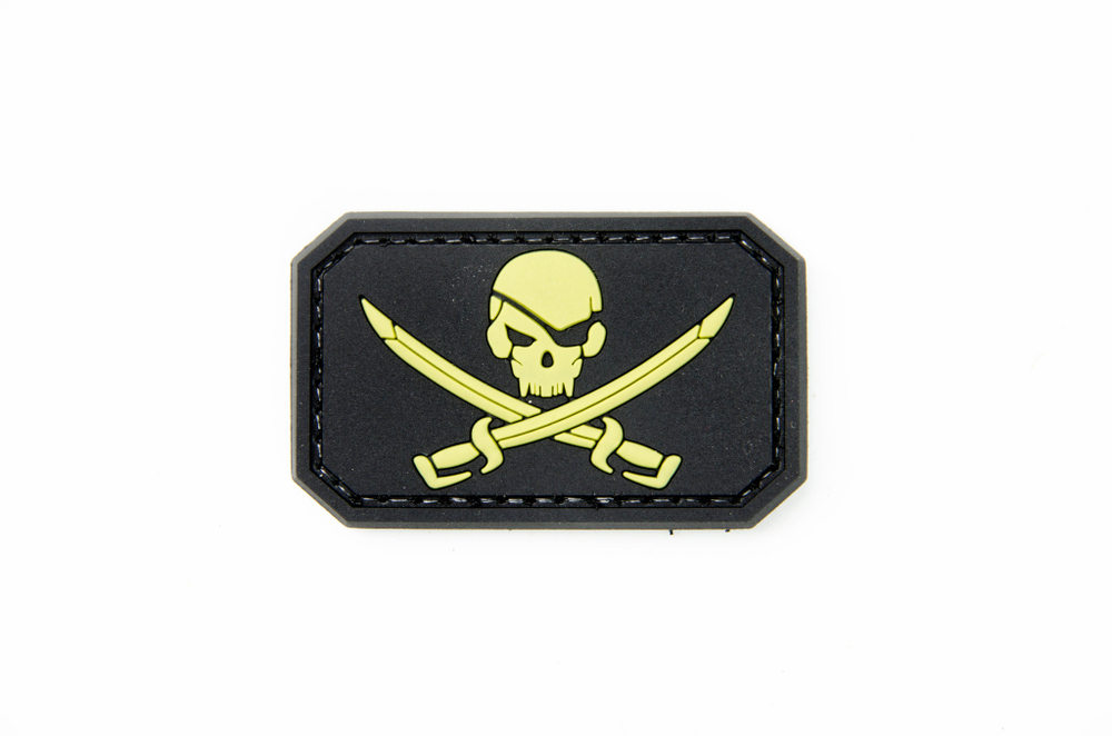 Шеврон Роджер PVC 3x5 см. Чёрный