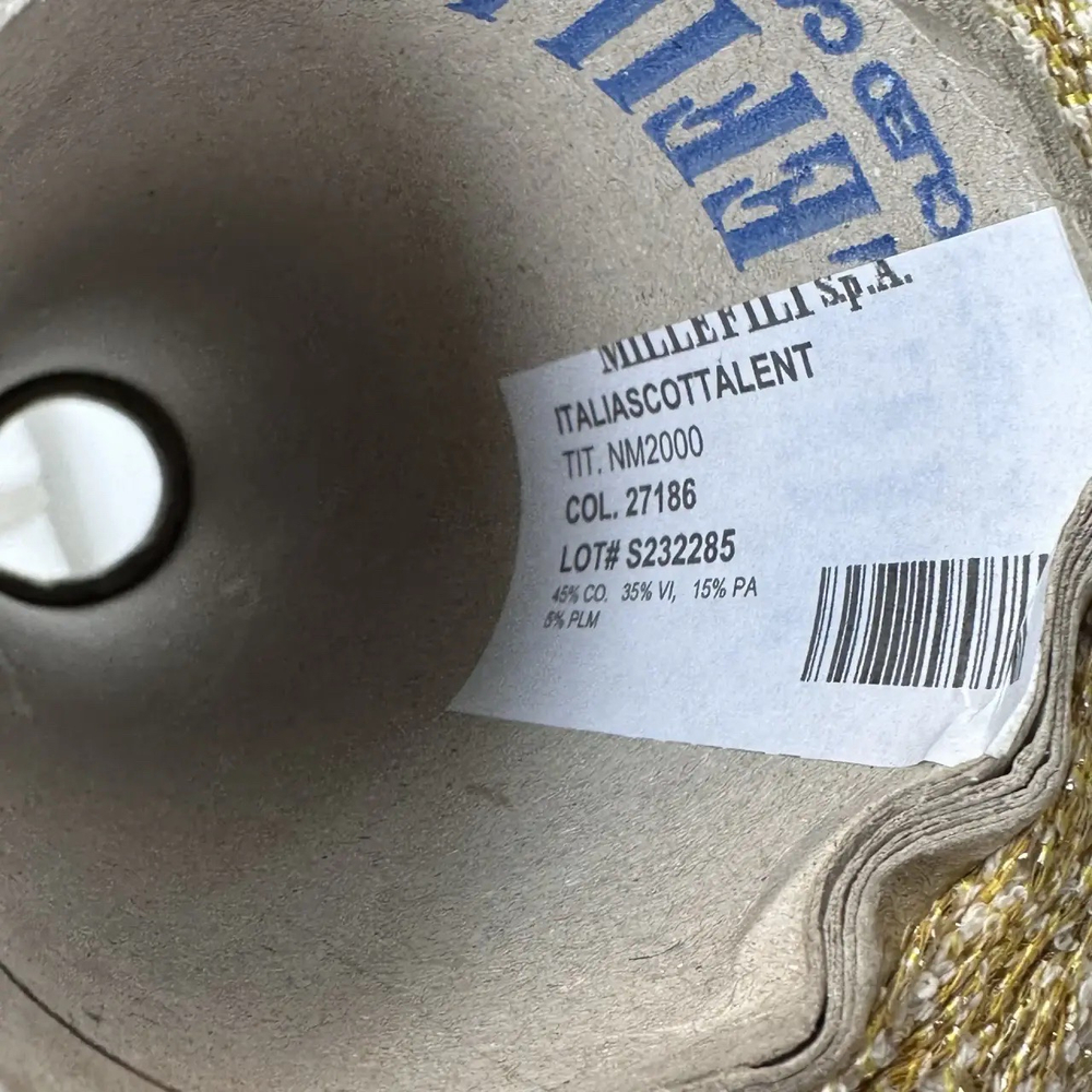 ITALIASCOTTALENT - Millefili; 45% хлопок, 35% вискоза, 15% п/а, 5% люрекс; 200м/100гр; col. 27186, цвет: светло-бежевый/золотой