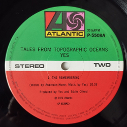 Винтажная виниловая пластинка LP Yes Tales From Topographic Oceans (Japan 1974) (Obi) Ritual