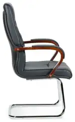 Конференц-кресло БОТТИЧЕЛЛИ CF дерево черная кожа