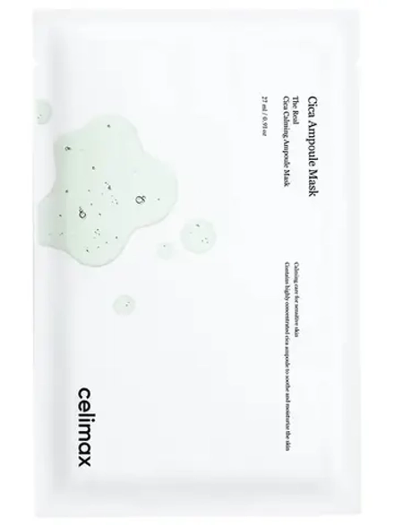 Celimax Успокаивающая ампульная тканевая маска на основе центеллы The Real Cica Calming Ampoule Mask 27 мл