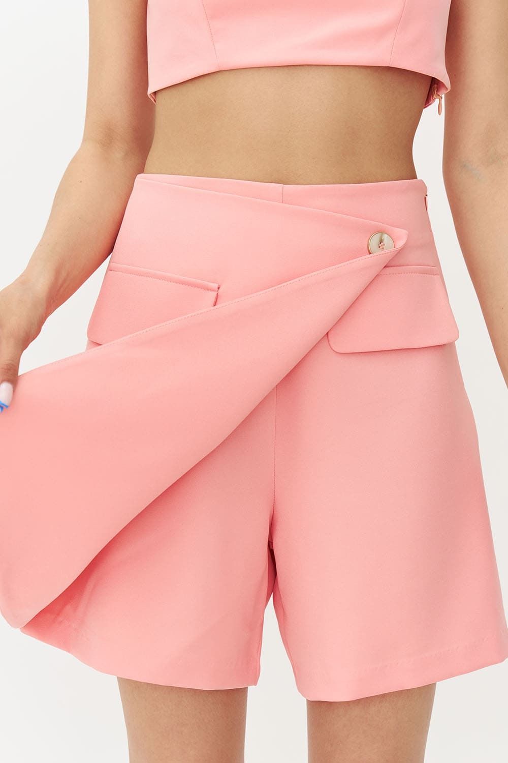 Юбка-шорты цвета персик