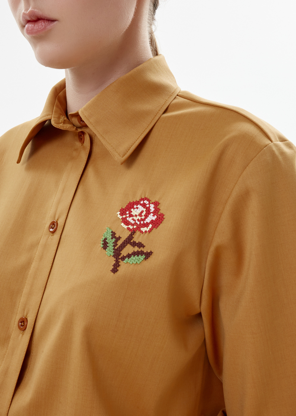 Костюм с брюками, охра