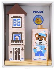 Кубики на палочке "Мишка"