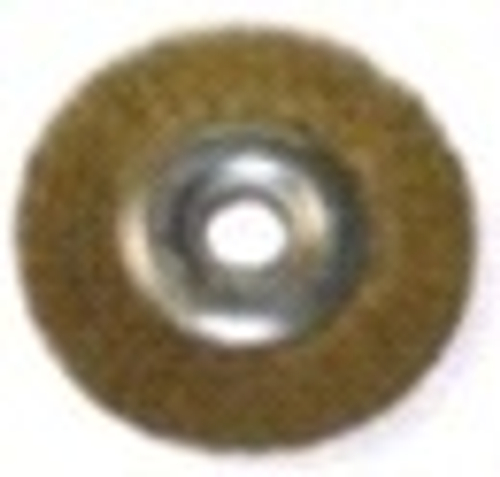 Крацовка диск. Латунь. 100мм  витая пров.  для УШМ (посад.d отв.-22,2мм) TOOLBERG  (Лакра) 2302001