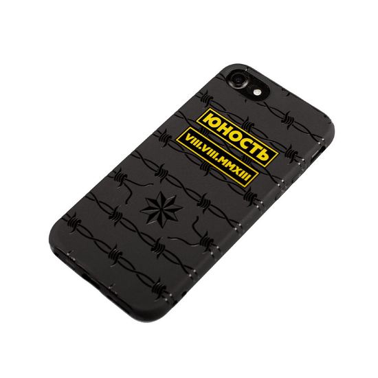 Чехол ЮНОСТЬ СМП Лого Силикон Чёрный 6/6S