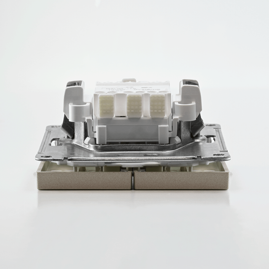 Выключатель кнопочный 2-кл. ArtGallery 10AX быстрозажим. клем. механизм шампань SE GAL000517S