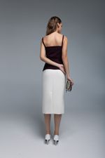 Топ приталенного силуэта (винного цвета)