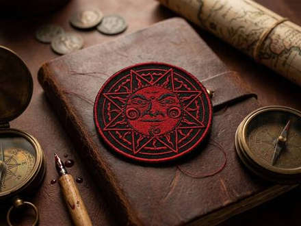 Шеврон Варгградъ "Солнце за нас-2" красный круглый на велкро