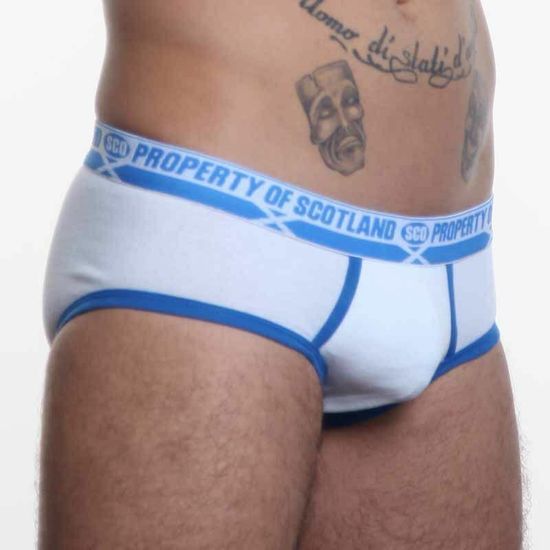 Мужские трусы брифы белые Aussiebum Property of Scotland White AB00127