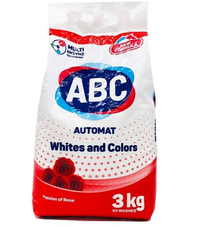 Порошок для стирки белья ABC Роза 3кг