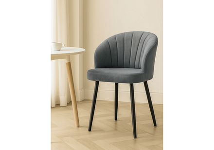 Стул на металлокаркасе Woodville Бэнбу marseille 11 данс, черный, ножки черные