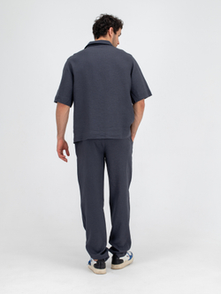 Костюм льняной с брюками. Графит