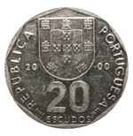 20 эскудо Португалия. 2000 год. aUNC