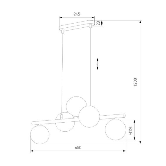 Подвесная люстра TK Lighting 4549 Estera Gold
