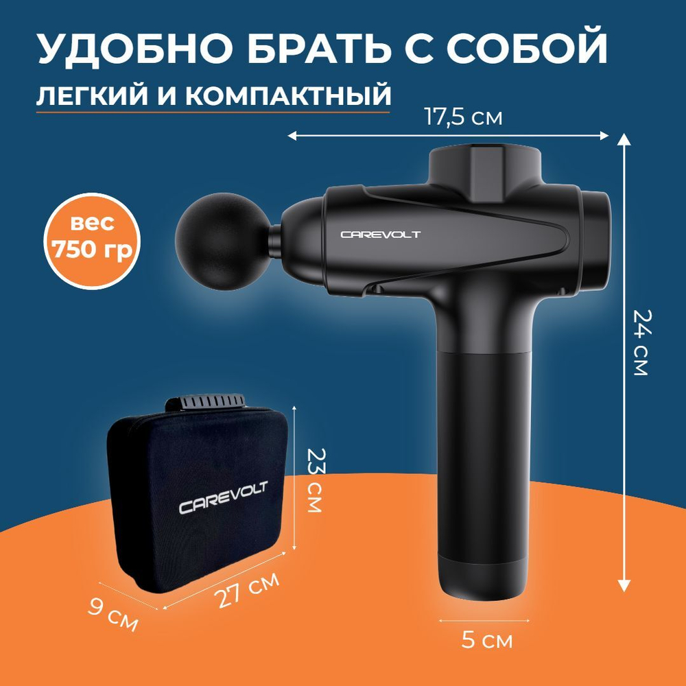 Перкуссионный массажер ударный вибрационный пистолет для тела для массажа шеи и плеч, ног, икр, ягодиц
