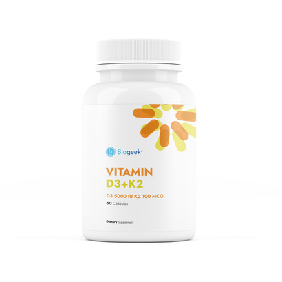 Vitamin D3 + K2 60 капсул Biogeek