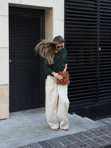 Зеленая трикотажная футболка-поло