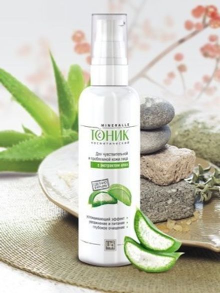 Mineralle Тоник с экстрактом алоэ для чувствительной и проблемной кожи