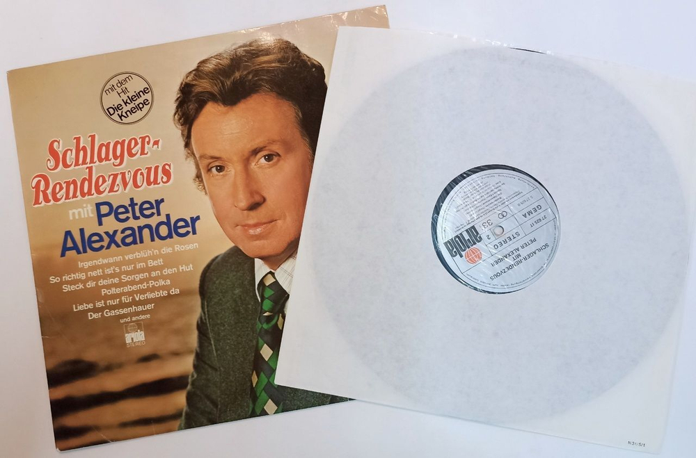 Винтажная виниловая пластинка LP Schlager Rendezvous Mit Peter Alexander (Germany 1976)