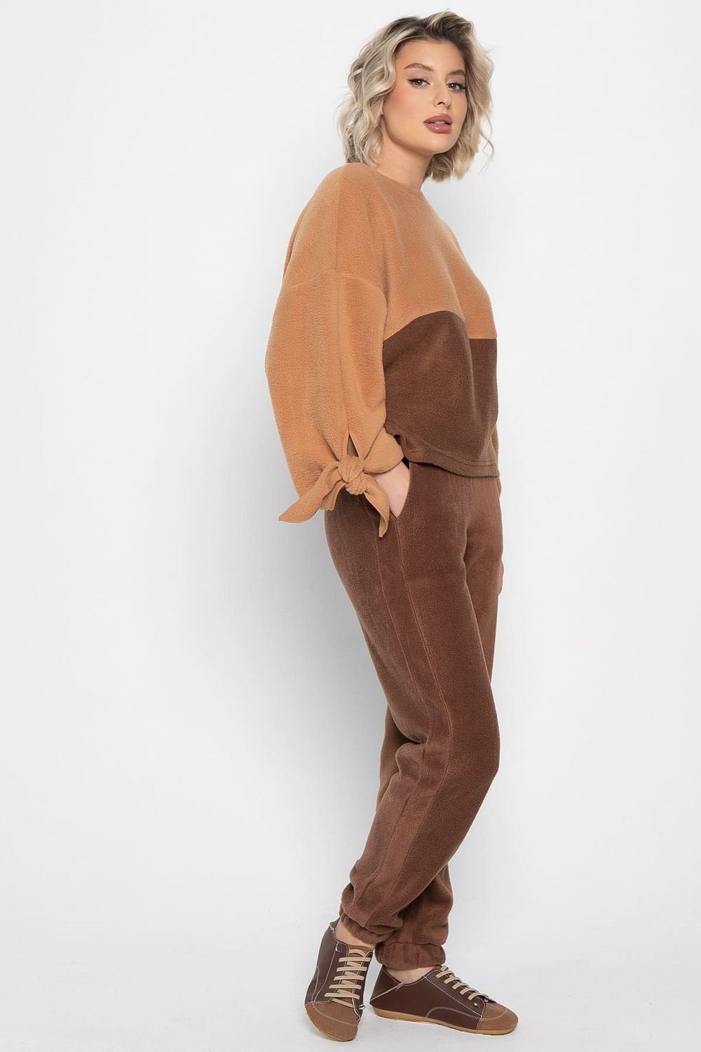 Костюм флисовый Уютный дуэт (шоколадный) К14966-10М LT Collection