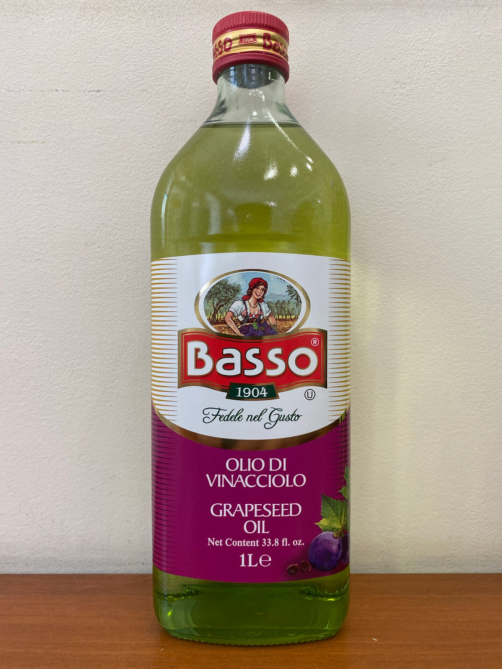 Масло виноградных косточек BASSO рафинированное 1 л Италия