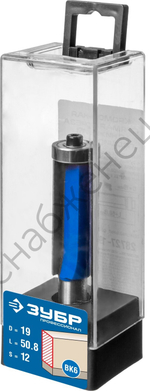 ЗУБР 19x50.8мм, хвостовик 12мм, фреза кромочная с нижним подшипником