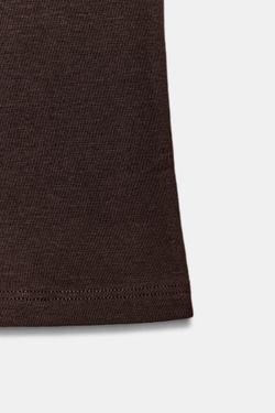 ZARA ТОП БЕЗ РУКАВОВ, КОРИЧНЕВЫЙ