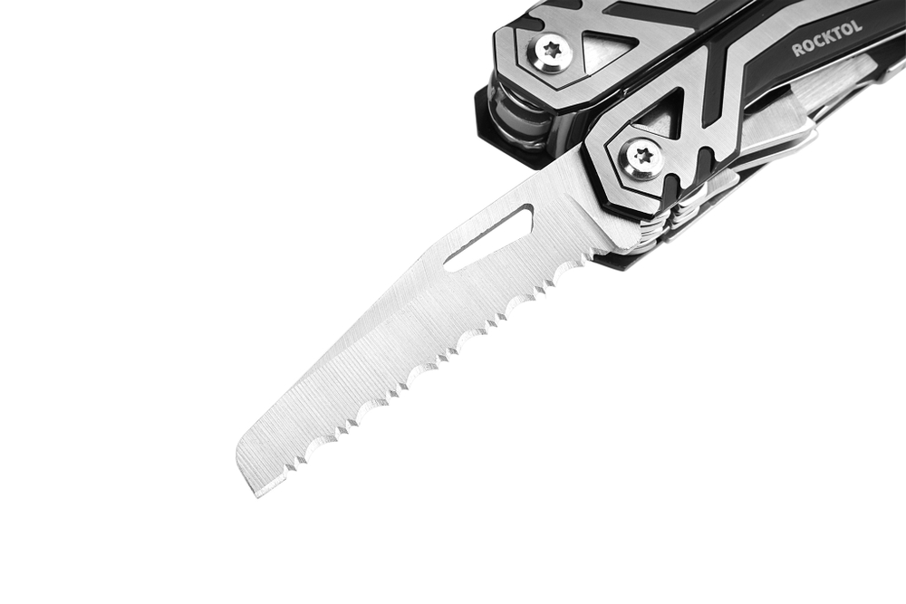 Мультитул Rocktol 21 в 1 с пружинными плоскогубцами, нержавеющая сталь, нейлоновый чехол