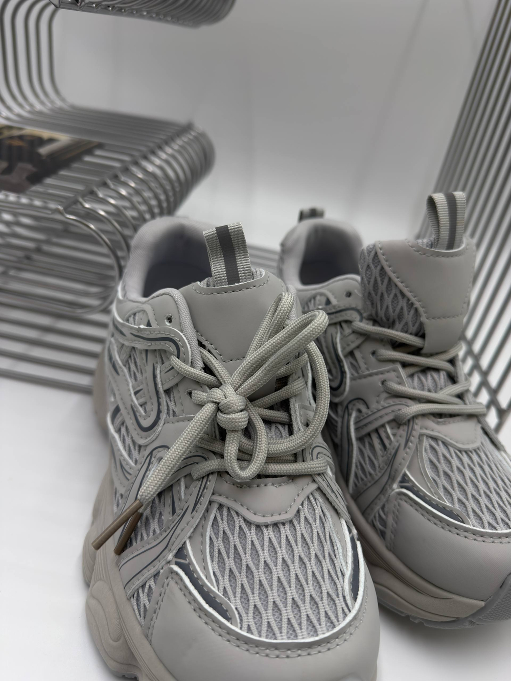 Кроссовки женские экокожа арт. 954-4 цвет "серый"