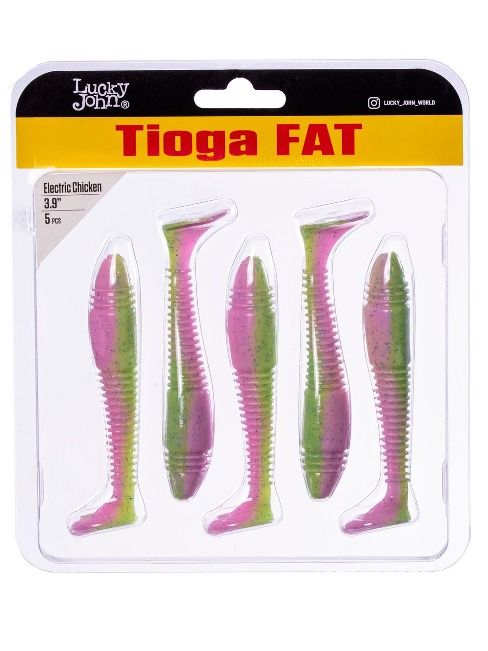 Виброхвост Lucky John TIOGA FAT 3.9in (100 мм), цвет T92, 5 шт.