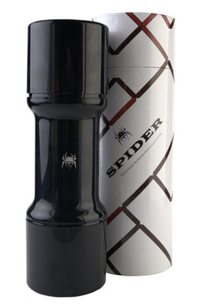 Мастурбатор вагина Spider, черная колба (Цвет: черный , телесный)