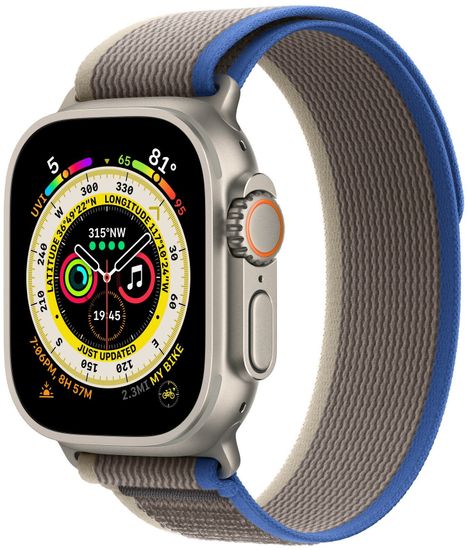 Ремешок для Apple Watch 49mm Blue/Gray Trail Loop - S/M