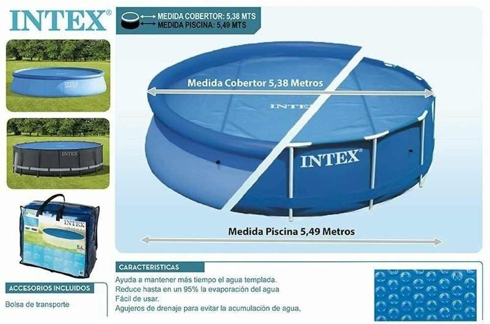 Тент солнечный Intex Solar 29025 для бассейна 549 см