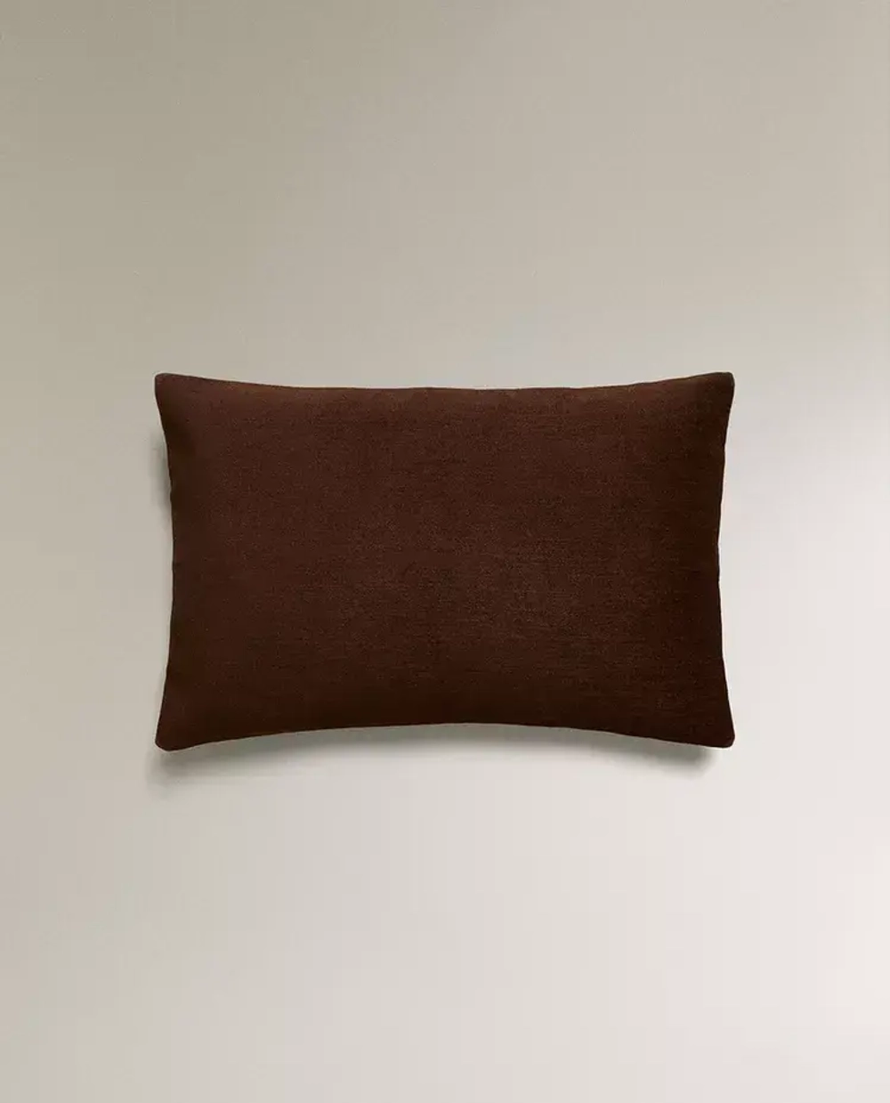 ZARA HOME НАВОЛОЧКА ДЛЯ ДЕКОРАТИВНОЙ ПОДУШКИ ИЗ БАРХАТА, КОРИЧНЕВЫЙ