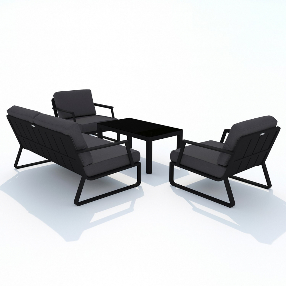 Диван двухместный Ideal Patio ЭСТИВО черный