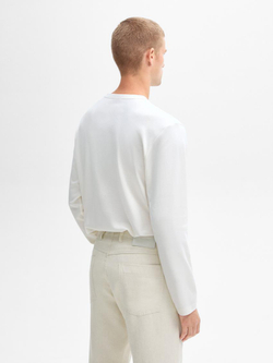 Massimo Dutti Футболка из смесового хлопка, натуральный, кремовый