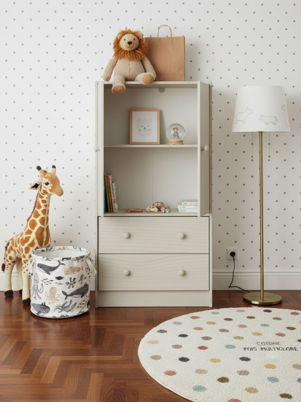 Комод, 62х30х120, Раст, для одежды и игрушек, в детскую, с ящиками, шкаф распашной, белый, IKEA