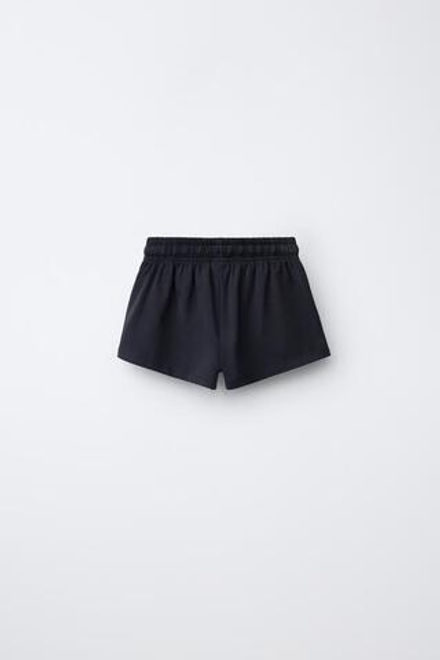 ZARA ШОРТЫ ИЗ ПЛОТНОЙ ТКАНИ, СИНИЙ