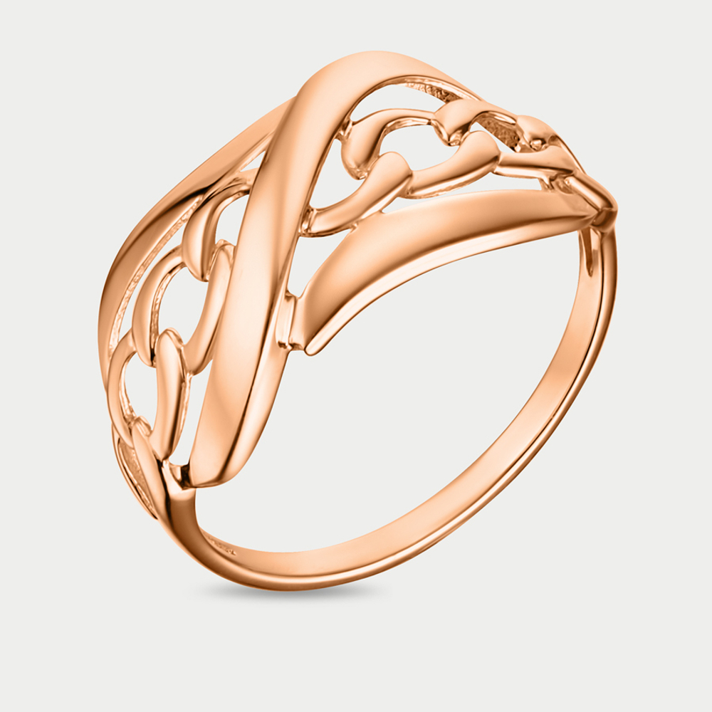 Кольцо из розового золота 585 пробы без вставок для женщин (арт. 70137600)