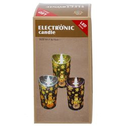 GAEM Изделие декор Свеча "Красный Дед Мороз" (подсвет, AAAх3 н/п) L7,5 W7,5 H14,5 см